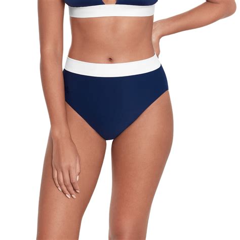 Bikinislip Hoge Taille Bel Air Marineblauw Lauren Ralph Lauren La Redoute