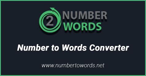 Number To Words Converter Good Grammar Words Spelling Rules