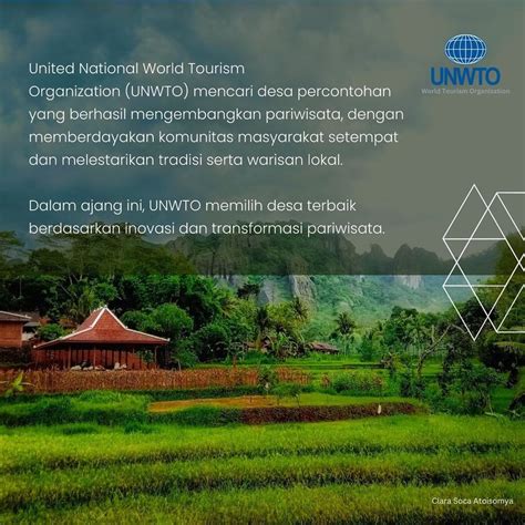 Desa Wisata Nglanggeran Best Tourism Village Unwto Dinas Pariwisata