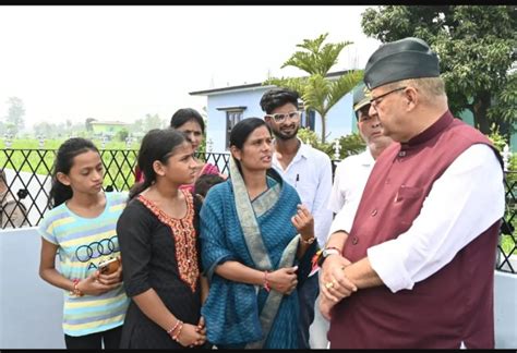 लालकुआं सैनिक कल्याण मंत्री गणेश जोशी पहुंचे बिंदुखत्ता शहीद मोहन नाथ