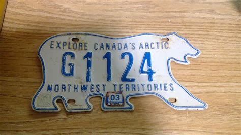 Northwest Territories Polar Bear License Plate