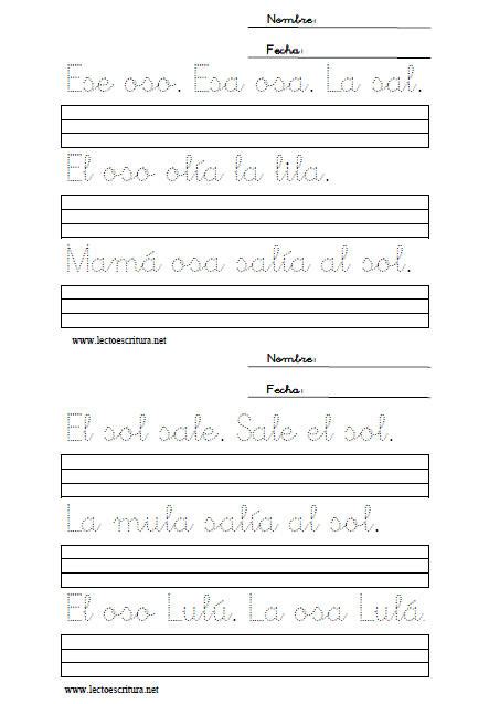 Lectoescritura Ficha Letra s Ficha Letra ese Educación infantil y