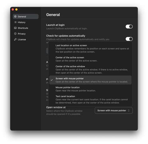 How to display window on screen with mouse pointer