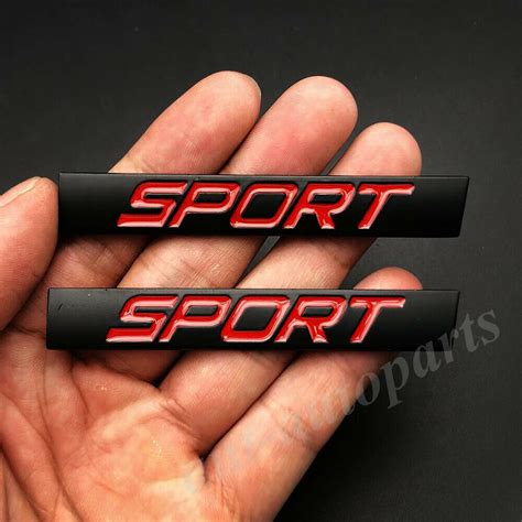 X Metal Black Red Sport Car Trunk Fender Door Emblem Badge Decals