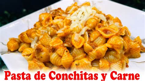 Receta De Pasta De Conchitas Y Carne F Cil R Pido Y Sabroso Gloria