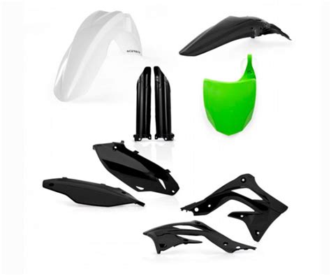 Full Kit De Pl Sticos Kawasaki Kxf Acerbis Verde Blanco Negro