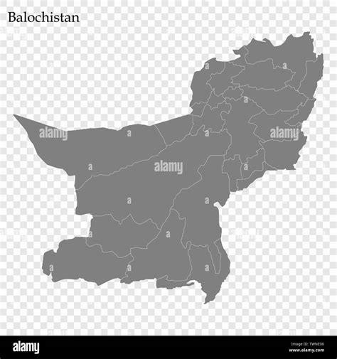 High Quality Map Of Balochistan Is A Province Of Pakistan With Borders