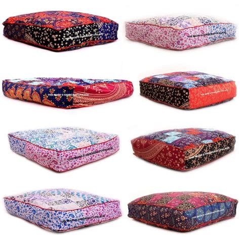 Lot De Mandala Pouf Grand M Ditation Coussin Housse Tapisserie