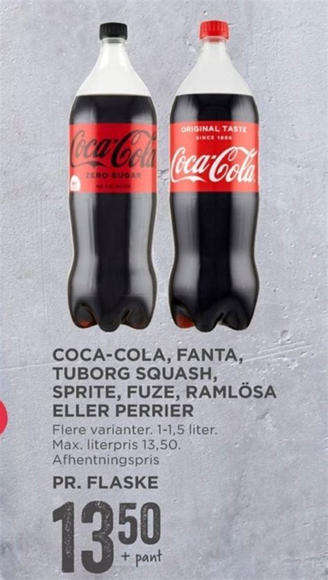 Coca Cola Fanta Tuborg Squash Sprite Fuze Raml Sa Eller Perrier