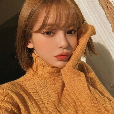 ᴹᴱ ᴱᴬᴿᴬ ♡ Meeara Korean Ulzzang Girl Instagram Korean Short Hair Cute Korean Girl