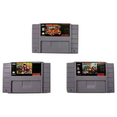 Cartucho Donkey Kong Trilogia Salvando Super Nintendo Shopee Brasil