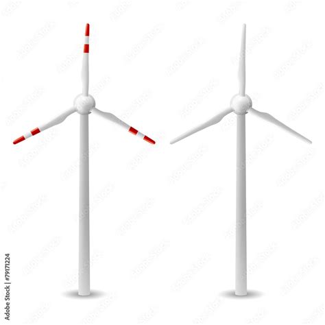 wind turbine isolated vector Stock Vector | Adobe Stock