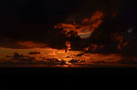 Fondos De Pantalla Puesta De Sol Mar Noche Cielo Nubes Amanecer