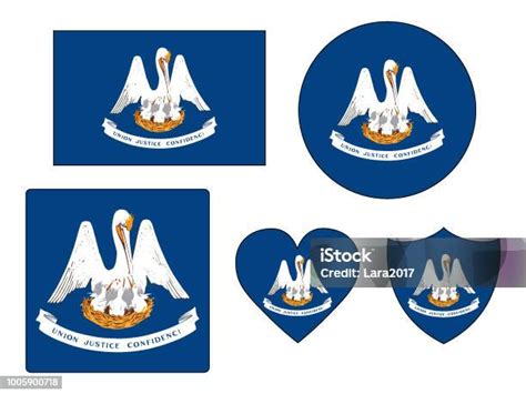 Louisiana Flags Set Stock Illustration Download Image Now Banner