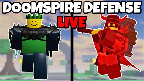 Playing Doomspire Defense With Viewers Roblox YouTube