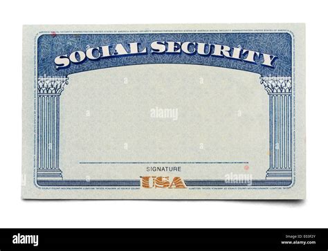 Blank Social Security Card Template