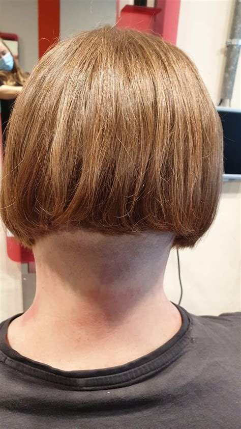 Cute Undercut A Line Feminine Men Bob With Buzzed Nape Bob Hairstyles