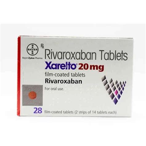 Xarelto Rivaroxaban Mg Tablet Tablets Packaging Type Box At Rs