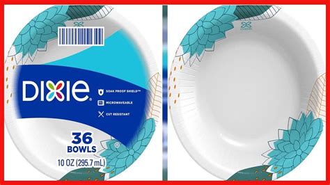 Dixie Everyday Paper Bowls 10 Oz Dessert Or Light Lunch Size Printed