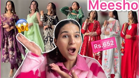 Meesho Wedding Kurta Sets Haul Starting At Rs Try On Haul