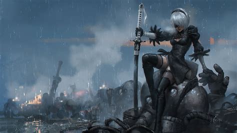 nier automata conquering the chaos Mac Wallpaper Download | AllMacWallpaper