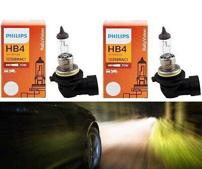 Philips Rally Vision Hb W Two Bulbs Head Light Low Beam Off