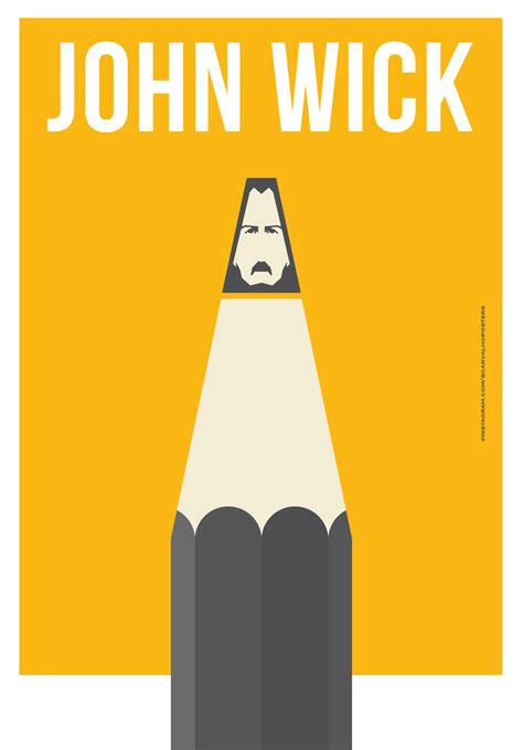 John Wick Minimalist Poster Poster By Bcarvalhoposters