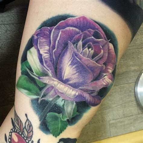 Purple Rose Tattoo By Claudia Ferrarini Tattoonow