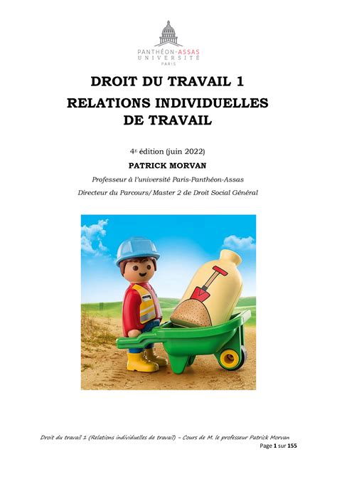 Cours Relations Individuelles De Travailpdf Droit Du Travail 1