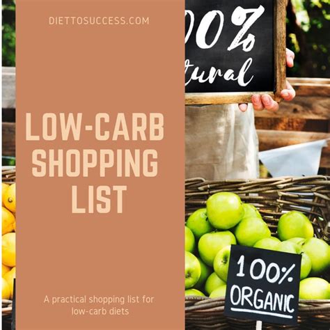 The Low Carb Shopping List For Beginners Diettosuccess