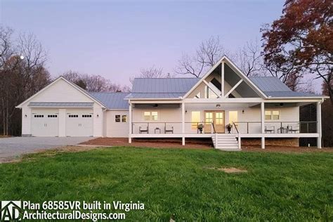 Plan Vr Mountain Ranch Home Plan With Screened Porch And Deck In