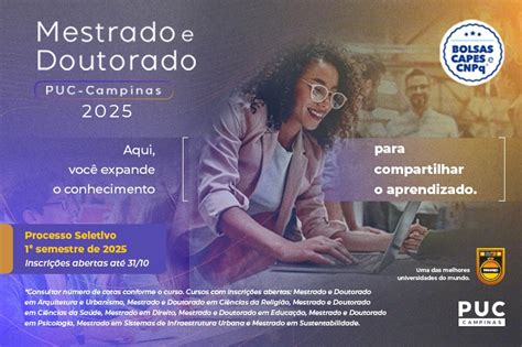 Portal Puc Campinas Puc Campinas Abre Inscri Es Para Programas De