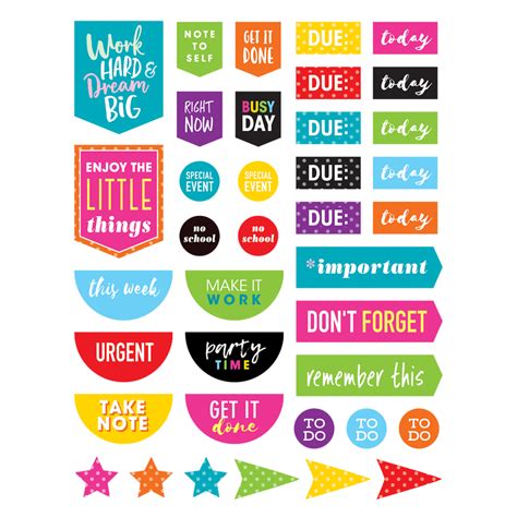 Colorful Planner Stickers - TCR8195 | Teacher Created Resources