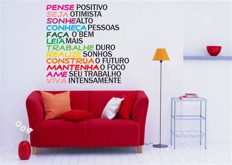 Adesivo Decorativo Pense Positivo Produtos Elo7