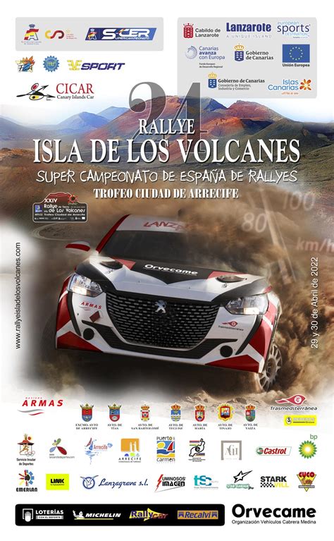 Cartel Anunciador Del Rallye Isla De Los Volcanes Canarias Rallyes