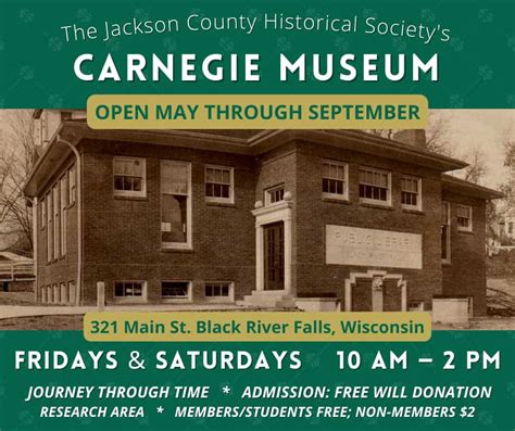 The Jackson County Historical Societys Carnegie Museum Open For The