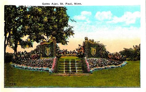 Vintage Saint Paul Minnesota Postcard The Gates Ajar At Como Park