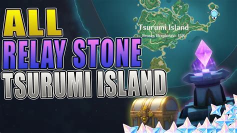 All Relay Stone Puzzle Tsurumi Island Genshin Impact Indonesia Youtube