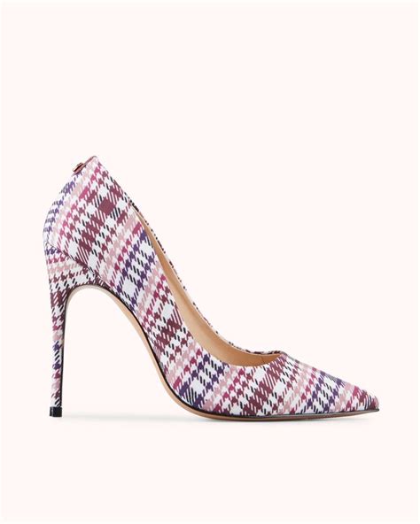 Escarpin Aelia En Textile Imprim Tartan Chaussures Cosmoparis En