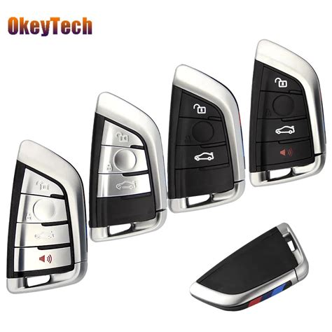 OkeyTech 3 4 Buttons Smart Card Car Key Shell Case For BMW 1 2 7 Series