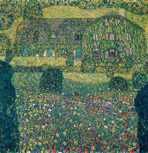 Country House By The Attersee Gustav Klimt