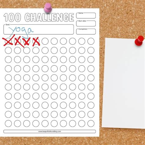 Free Printable Day Challenge Calendar Habit Tracker Leap Of