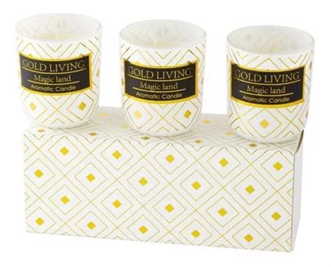 Kit de velas aromáticas decorativas con vaso de vidrio blanco perfumado