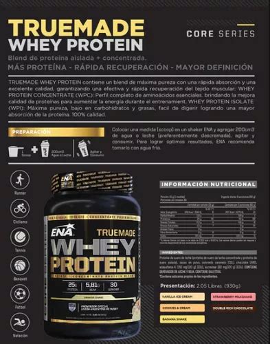 Suplemento En Polvo Ena Sport True Made Whey Protein Prote Nas Sabor