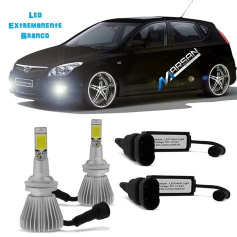 Kit Lampada Super Led 6000k Para Farol Milha I30 Tipo Xenon