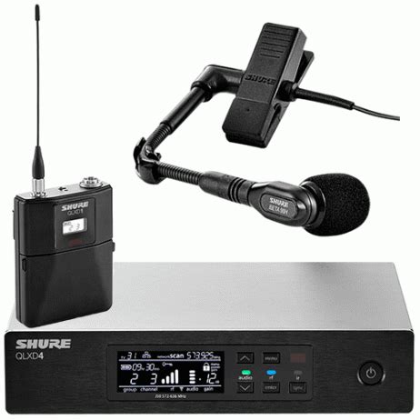 Shure Qlx Digital Wireless System With Beta H C Clip On Mic