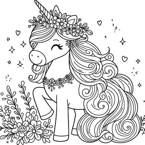 Coloriage Joyeuse Princesse Licorne T L Charger Et Imprimer Gratuit