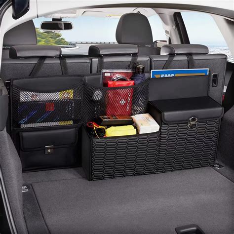 Yjgf Hanging Trunk Organizers And Storage Suv Car With Wine Organizer