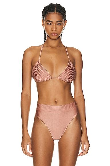 Shani Shemer Lydia Bikini Top In Coffee Cream Fwrd