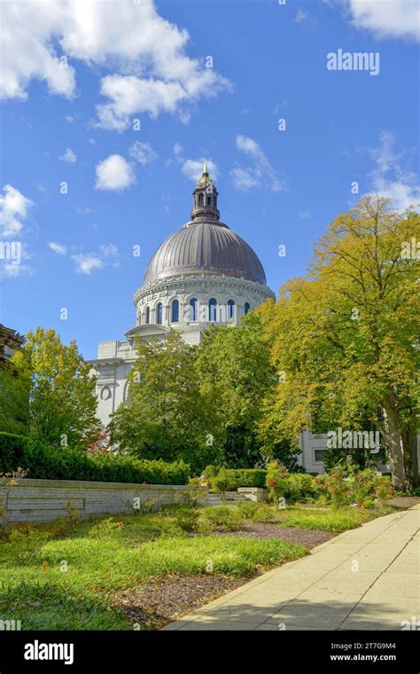 United States Naval Academy Campus Chapel At Annapolis Md Stock Photo